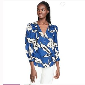 F26 Veronica Beard Milan Silk Top